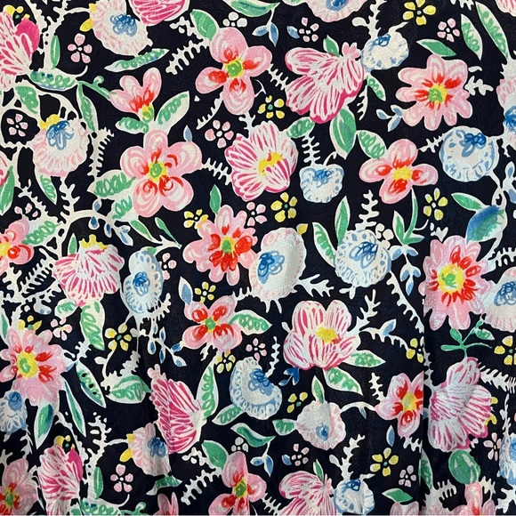 Vintage Talbots Size 10 Floral Print Button Up Belted Short Sleeve Maxi Dress - Picture 12 of 12